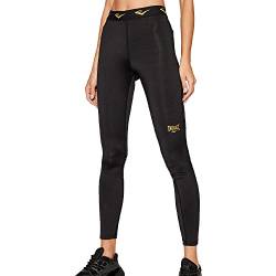 EVERLAST Damen Leonard Kompressionshose, Schwarz/Gold, L von Everlast