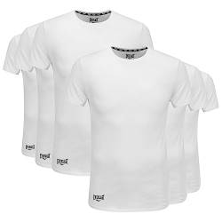 Everlast 6-Pack Men's Essential Crew Neck Undershirts Breathable, Tagless, Mens T Shirt 60% Cotton / 40% Polyester (M, White) von Everlast