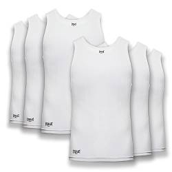Everlast 6-Pack Men's Essential Tank Tops, Undershirts Breathable, Tagless, Mens T-Shirt 60% Cotton / 40% Polyester (XL, White) von Everlast