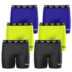 Everlast Mens Boxer Briefs Breathable Cotton Underwear for Men - 6 Pack - Cotton Stretch Mens Underwear (X-Large, Blue/Grey/Lime) von Everlast