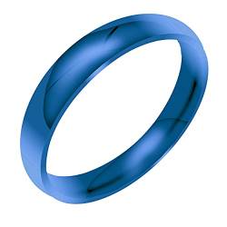 Everstone Paar Ringe Eheringe, Titane Ring Herren/Damen Hochzeit, Verlobung, Alltag, Freundschaftsring, Männer Damen Partnerringe Eheringe, Größe 46 bis 77 Farbe blau 6MM 4MM & 3MM von Everstone