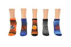 Dragon Ball Super Striped Lowcut Socken (5 Paar) – ikonische Geschenksocken – Einheitsgröße, Mehrfarbig/Meereswellen (Ocean Tides), Einheitsgröße von Everything Legwear