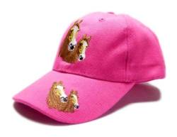 Evil Wear Kinder Erwachsene Reiter Schirm Mütze Pferde Cap pink von Evil Wear