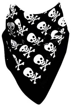 Evil Wear Maske-Schal Nickituch Hals-Tücher schwarz Totenkopf Motive weiss 52cm von Evil Wear