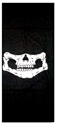 Evil Wear Tuch-Maske Fasching Schal Karneval Gesicht Halloween Biker: Color: schwarz Gebiss Weiss von Evil Wear