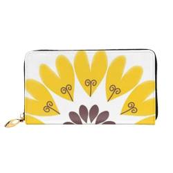 Evius Design Name Geldbörse - Damen Geldbörse Mode Gedruckt Lange Brieftasche - Tragbare Stilvolle Geldtasche, Sonnenblumen-Schönheit., Einheitsgröße von Evius