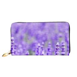 Evius Design Name Geldbörse - Damen Geldbörse Mode Gedruckt Lange Brieftasche - Tragbare Stilvolle Geldtasche, violett/lavendel, Einheitsgröße von Evius