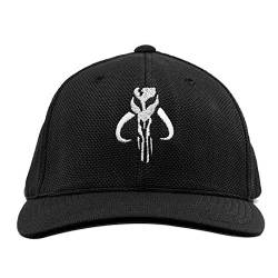 SW Mandalorian Skull Flexfit Erwachsene Cool & Dry Piqué Mesh Cap Hat - Schwarz - Einheitsgröße von EvolveFISH