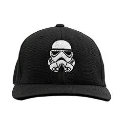 SW Stormtrooper Pilotenhelm Bestickt Flexfit Erwachsene Cool & Dry Sport Cap Hat, schwarz, L/XL von EvolveFISH