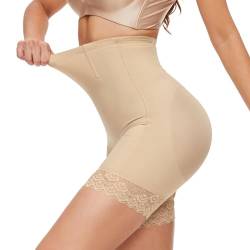 Evolyline Bauchweg Unterhose Damen Shapewear Damen Spitze Miederhose stark formend Bauchweg Miederhose Hohe Taille Figurformende Shapewear Leggings Body Bauchkontrolle Höschen von Evolyline