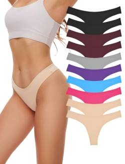 Evolyline Baumwolle Tangas Damen Strings Set String Tanga Damen Baumwolle Sexy Unterhosen Slip Unterwäsche für Frauen Damen Slips Mehrpack Atmungsaktiv Panties Damen von Evolyline