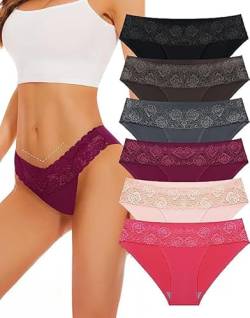 Evolyline Seamless Slips Damen Spitze Unterhosen Nahtlos Slips Frauen Stretch Hipster Unsichtbar Weich Pantsies Mehrpack Unterwäsche für Frauen' von Evolyline