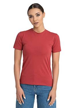 Evoni Damen T-Shirt Kurzarm Bordeaux XL von Evoni