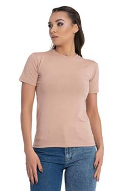 Evoni Damen T-Shirt Kurzarm Hautfarbe XXL von Evoni