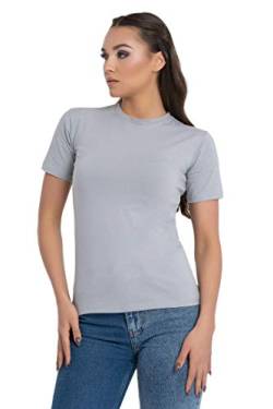Evoni Damen T-Shirt Kurzarm grau XL von Evoni