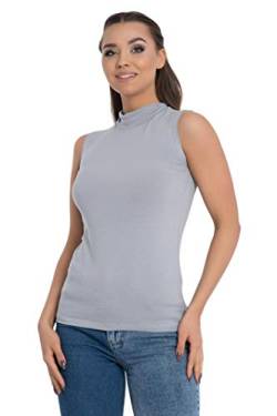 Evoni ärmelloses Shirt mit Halbkragen (Grau, S) von Evoni