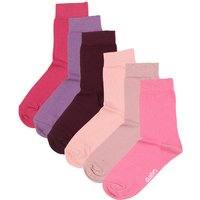 Socken UNI 6er-Pack in fliederrose von Ewers