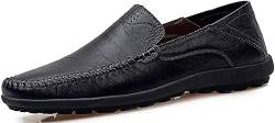 EwigYou Herren Mokassins Lederschuhe Weiche Bootsschuhe Rindsleder Flache Slippers Loafers Fahrerschuhe Angenehme Halbschuhe Herrenschuhe, Schwarz, 39 EU von EwigYou