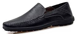 EwigYou Herren Mokassins Lederschuhe Weiche Bootsschuhe Rindsleder Flache Slippers Loafers Fahrerschuhe Angenehme Halbschuhe Herrenschuhe von EwigYou