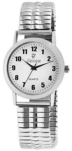 Classique Herren – Uhr Zugarmband Edelstahl Armbanduhr Analog Quarz 2700010 (silberfarbig) von Excellanc