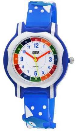 Excellanc Coole Kinder Armband Uhr Delfin Ozean Blau Analog Silikon Kunststoff Quarz Jungen Mädchen Kids 94500024001 von Excellanc