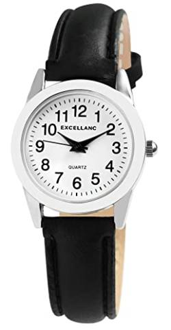 Excellanc Damen-Uhr Kunstleder Dornschließe Analog Quarz 1900288 (weiß) von Excellanc