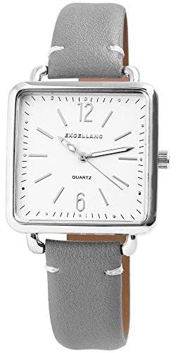 Excellanc Damen – Uhr Lederimitations Armbanduhr Eckig Analog Quarz 1900092-002 von Excellanc