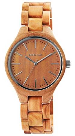 Excellanc Design Holz Herren Armband Uhr Braun Analog Mode Trend Quarz von Excellanc