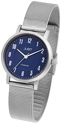 Excellanc Elegante Damen Titan Armband Uhr Blau Analog Meshband 5ATM Klassisch 9JU10191002 von Excellanc