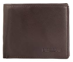 Excellanc Herren-Geldbörse Echt Leder Querformat 11 x 8,5 x 2,5 cm 3000416 (braun) von Excellanc