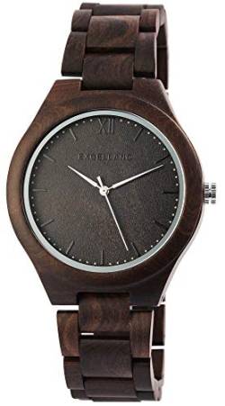Excellanc Herren - Uhr Braun Holz Analog Quarz Holzuhr Armbanduhr 2800049 von Excellanc