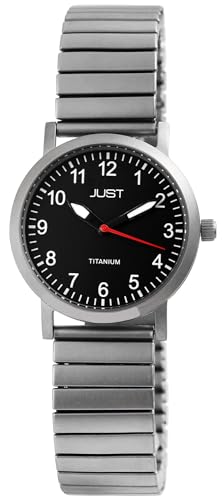 Excellanc Klassische Damen Armband Uhr Schwarz Silber Titan Zugband Analog Quarz 5ATM Fashion 9JU10111001 von Excellanc