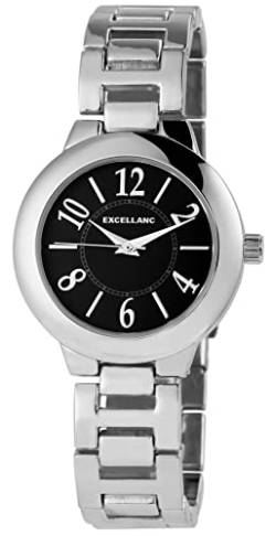 Excellanc Modische Design Damen Armband Uhr Schwarz Silber Analog Metall Quarz 91800167004 von Excellanc