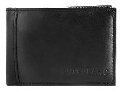 Excellanc Unisex-Mini Geldbörse Echt Leder Querformat 10,5 x 7,2 x 1,7 cm 3000084 (schwarz) von Excellanc