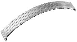 Excellanc Unisex - Uhrenarmband Ersatz Zugarmband aus Edelstahl flexibler Anstoß 10-16 mm 16-24 mm (Anstoßbreite: 10 bis 16 mm, silberfarbig 4) von Excellanc