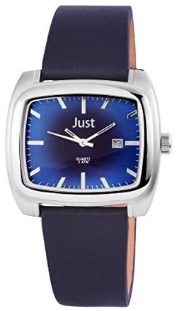Just Watches Herren-Armbanduhr XL Analog Leder 48-s1920-bl von Excellanc