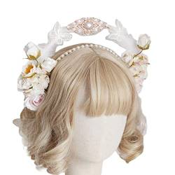 Elegantes Blumen-Dekor, dünne Seitenkronen, Braut-Haarband, modisch, für Hochzeit, Party, Frisur, Kopfbedeckung, langlebige Stirnbänder für Hochzeit, Stirnbänder für Frauen, Fotografieren, Stirnbänder von Exingk