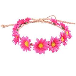 Gewebtes Stirnband mit Sonnenblumenkranz, für Damen, Mädchen, Mütze, Gesicht, Waschstirnbänder für Frauen von Exingk