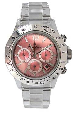 PT-381CHR Uhr CRONOGRAFO aus Polykarbonat Unisex -ROSA- von Exodus