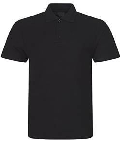 Herren-Poloshirt, kurzärmelig, einfarbig, für Arbeit, Freizeit – XS, S, M, L, XL, 2XL, 3XL, 4XL, 5XL, 6XL, 7XL, 8XL, Schwarz , XL von Expert Workwear