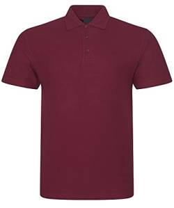 Herren-Poloshirt, kurzärmelig, einfarbig, für Arbeit, Freizeit – XS, S, M, L, XL, 2XL, 3XL, 4XL, 5XL, 6XL, 7XL, 8XL, burgunderfarben, XXXXXXXL von Expert Workwear