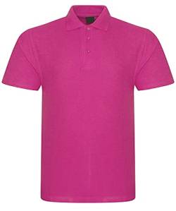 Herren-Poloshirt, kurzärmelig, einfarbig, für Arbeit, Freizeit – XS, S, M, L, XL, 2XL, 3XL, 4XL, 5XL, 6XL, 7XL, 8XL, fuchsia, L von Expert Workwear