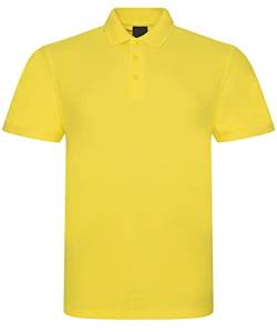 Herren-Poloshirt, kurzärmelig, einfarbig, für Arbeit, Freizeit – XS, S, M, L, XL, 2XL, 3XL, 4XL, 5XL, 6XL, 7XL, 8XL, gelb, 58 von Expert Workwear