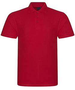 Herren-Poloshirt, kurzärmelig, einfarbig, für Arbeit, Freizeit – XS, S, M, L, XL, 2XL, 3XL, 4XL, 5XL, 6XL, 7XL, 8XL, rot, 6XL von Expert Workwear