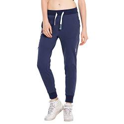 Extreme Pop Damen Lange Jogginghose mit Knie-Reißverschluss und Sporthose (L, Marine) von Extreme Pop