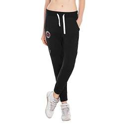 Extreme Pop Damen Lange Jogginghose mit Knie-Reißverschluss und Sporthose (L, Schwarz) von Extreme Pop