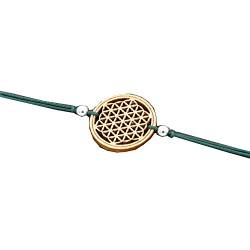 Holz Armband Blume des Lebens aus Ahornholz. Armband ist größenverstellbar in grün. Feinste Handarbeit aus Österreich. von Eydl Wood Jewelry