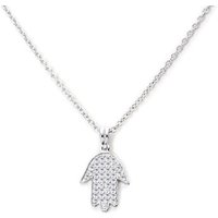 Eye Candy Collier ECJ-NL0024, 925er Sterling-Silber Collier mit einem Handanhänger und Zirkonia von Eye Candy