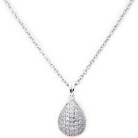 Eye Candy Collier ECJ-NL0033, 925er Sterling-Silber Collier mit einem Tropfenanhänger und Zirkonia von Eye Candy