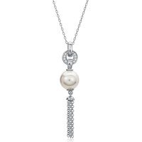 Eye Candy Collier ECJ-NL0091, 925er Sterling-Silber Collier mit einem Anhänger und Zirkonia von Eye Candy